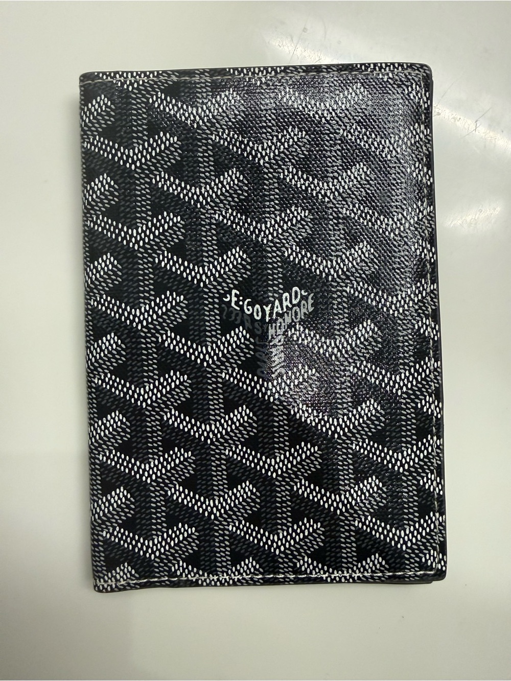 Goyard Grey Passport Cover with box